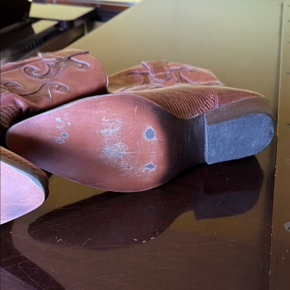 Brown Women’s Leather Western Cowboy Country Boots, 9.5M - Picture 8 of 12